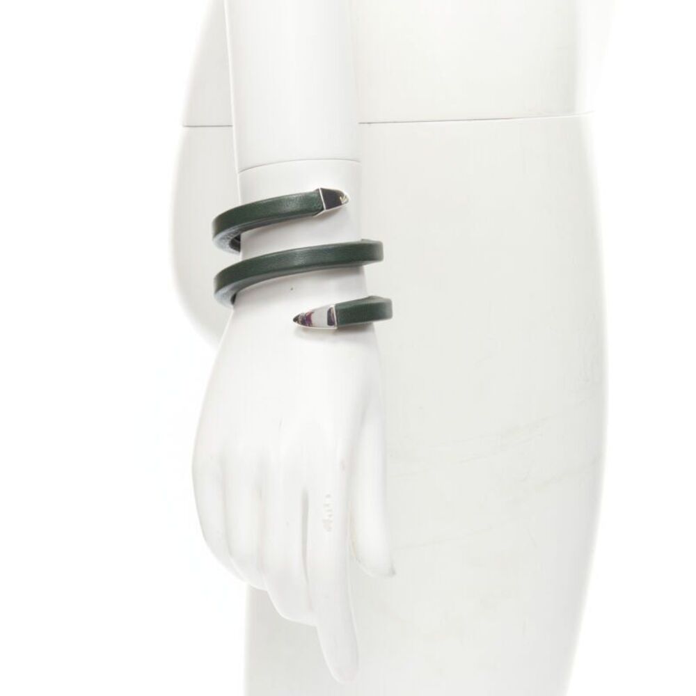 Bottega Veneta Spiral Leather Bracelet